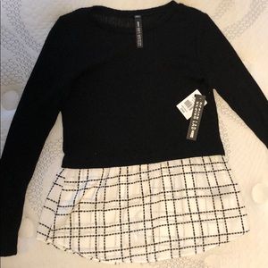 Design Lab Black long sleeve top